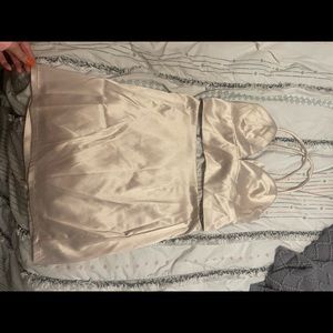 LUCY IN THE SKY 3 Piece Champagne Silk Dress